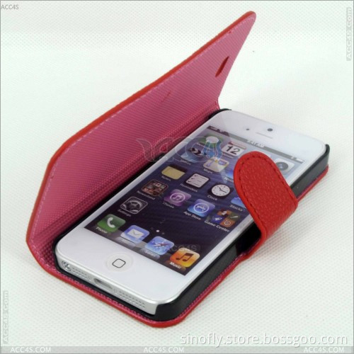 Left and Right Opening Case with Card Slots for iPhone P-Iph5case085